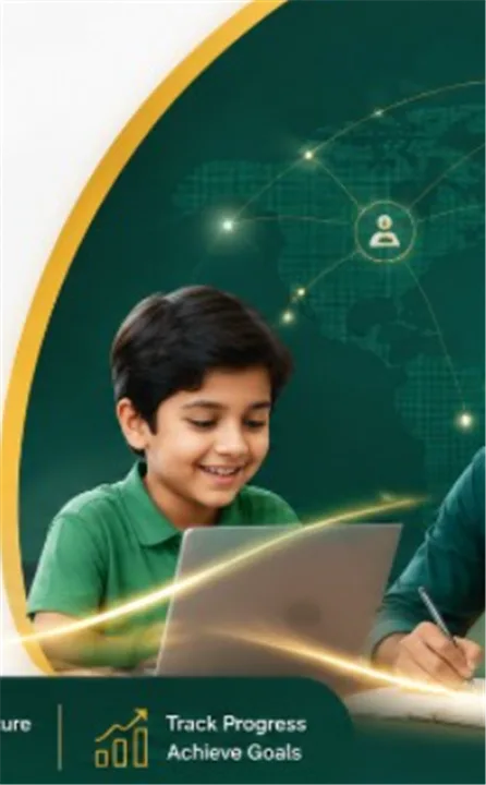 Student studying on a laptop